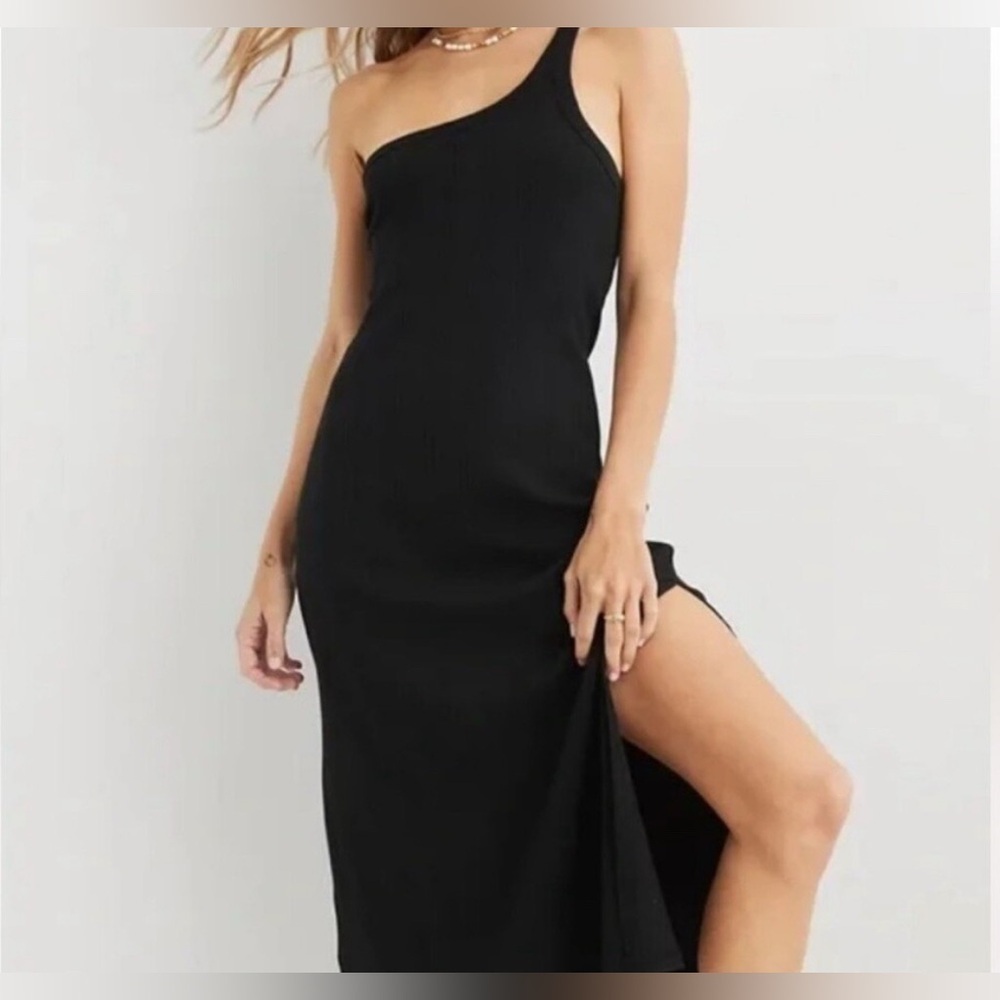 Aerie One shoulder ribbed dress. Size medium